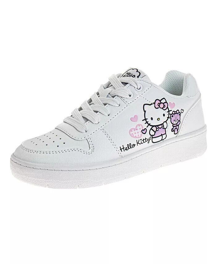 

Кроссовки на шнуровке для маленьких и больших девочек Hello Kitty, белый