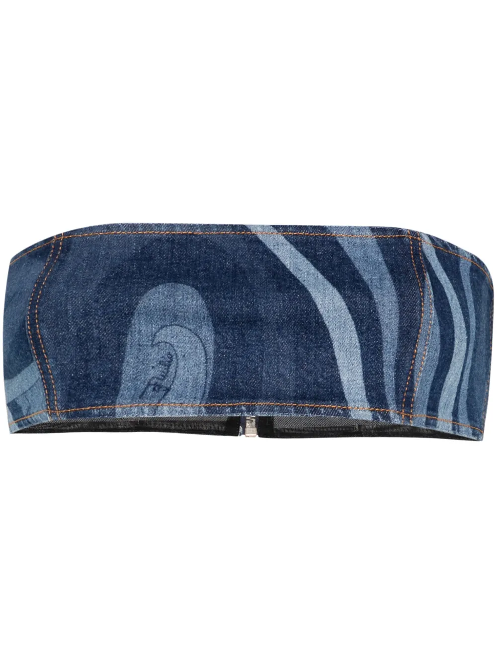 

Топ-бандо с принтом Marmo PUCCI, синий