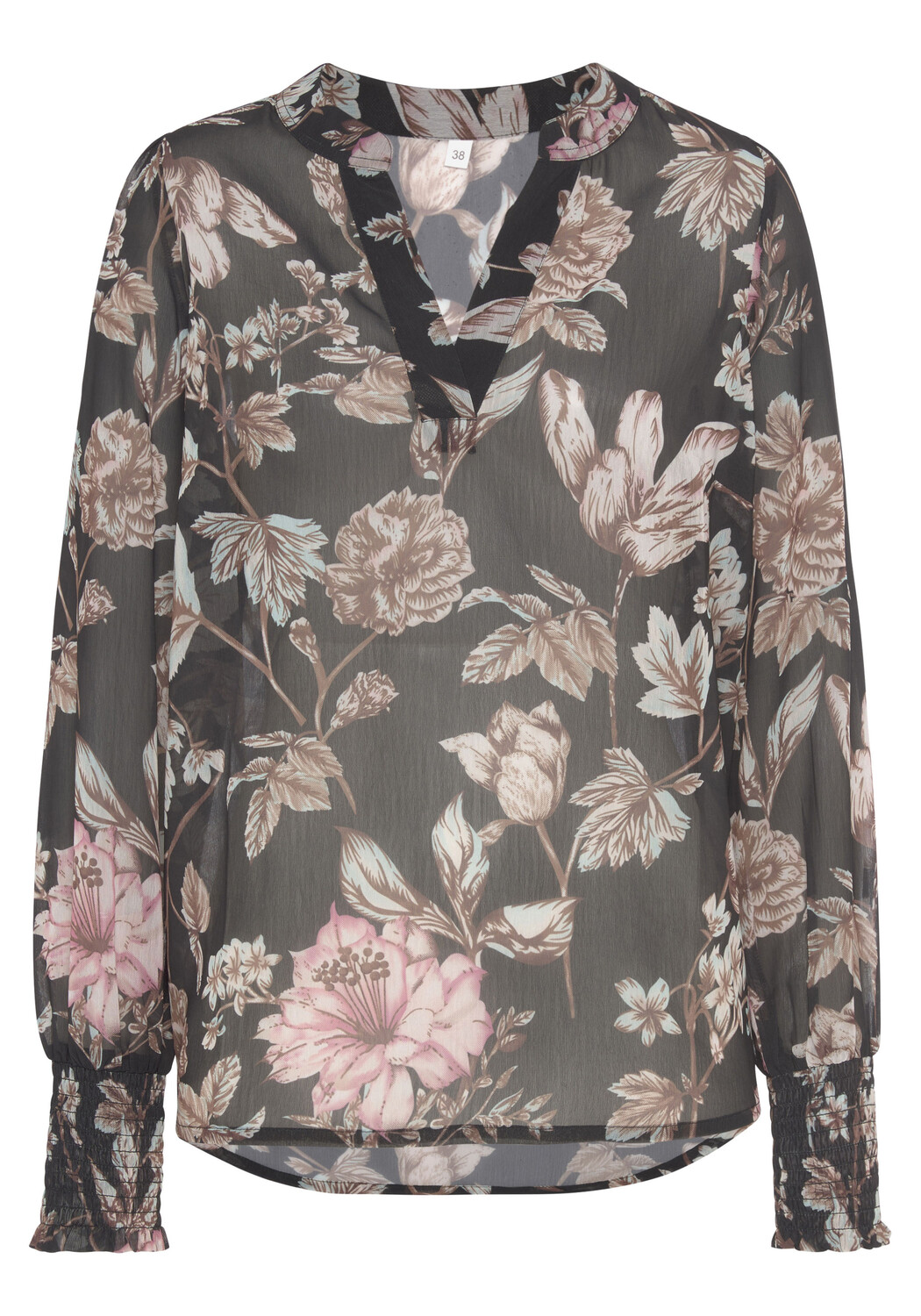 

Блуза LASCANA Chiffon, черный