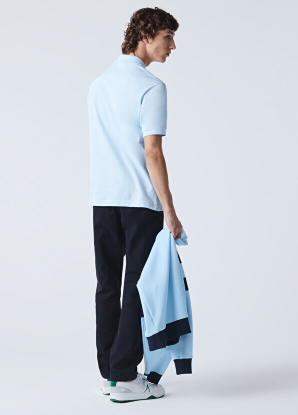 Голубая мужская футболка-поло classic fit l.12.12 Lacoste — фото 3