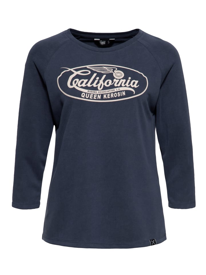 

Рубашка с длинными рукавами Queen Kerosin California темно-синего цвета Queen Kerosin