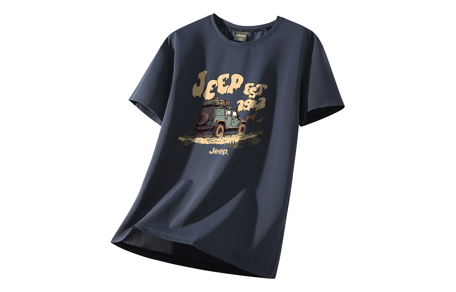 

Футболки Unisex с круглым вырезом, умеренно прямого кроя Jeep, темно-синий