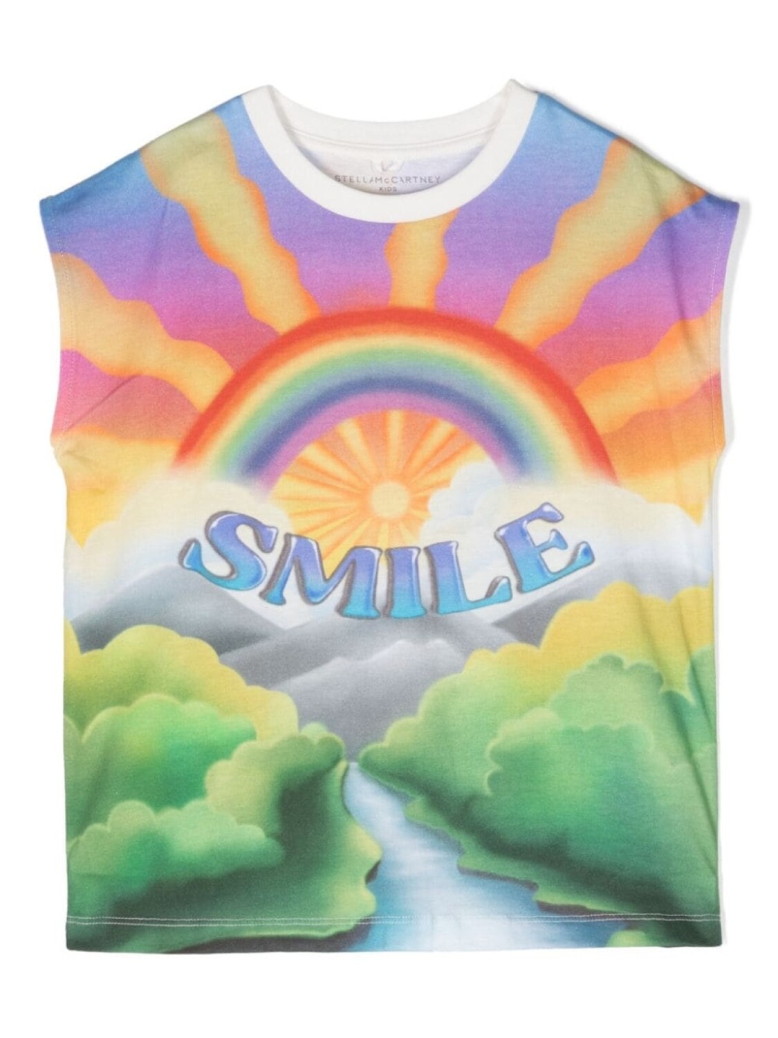 

Stella McCartney Kids футболка с принтом Smile, зеленый