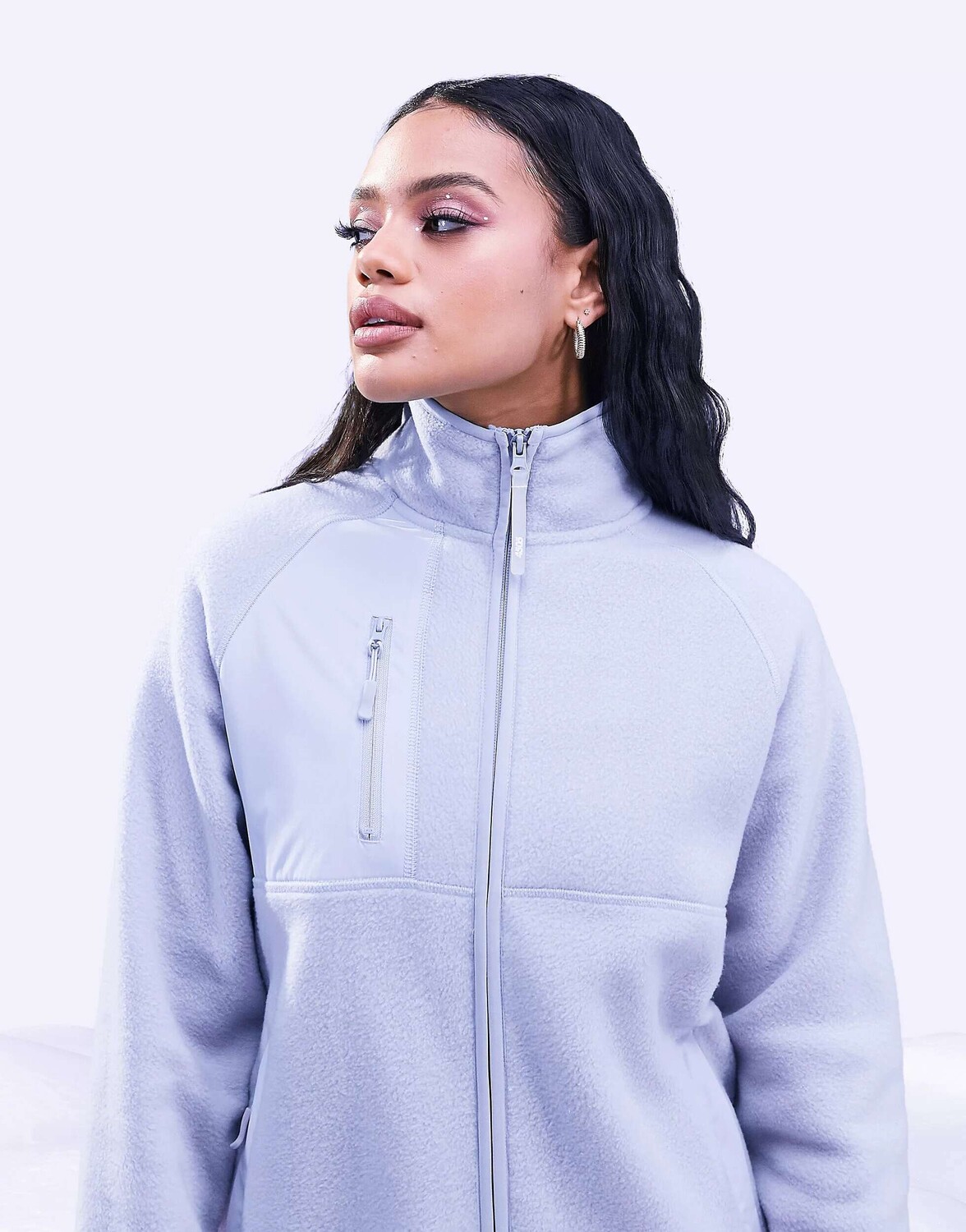 

ASOS Ski Borg на флисовой молнии с ткаными вставками