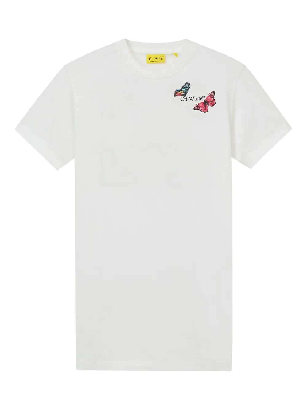 

Платье-футболка с принтом OFF-WHITE KIDS, белый