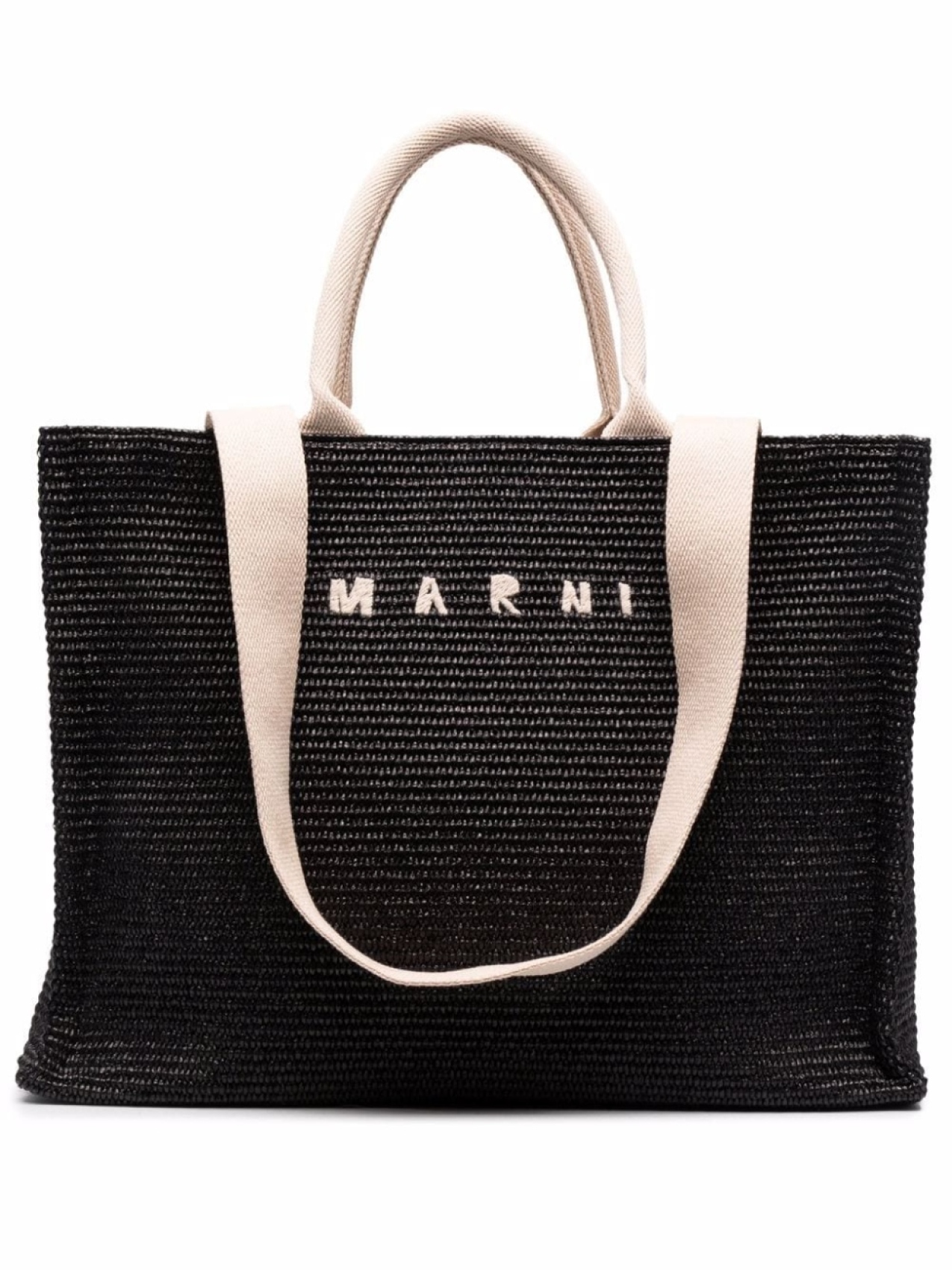 

Сумка-тоут с вышитым логотипом Marni, черный