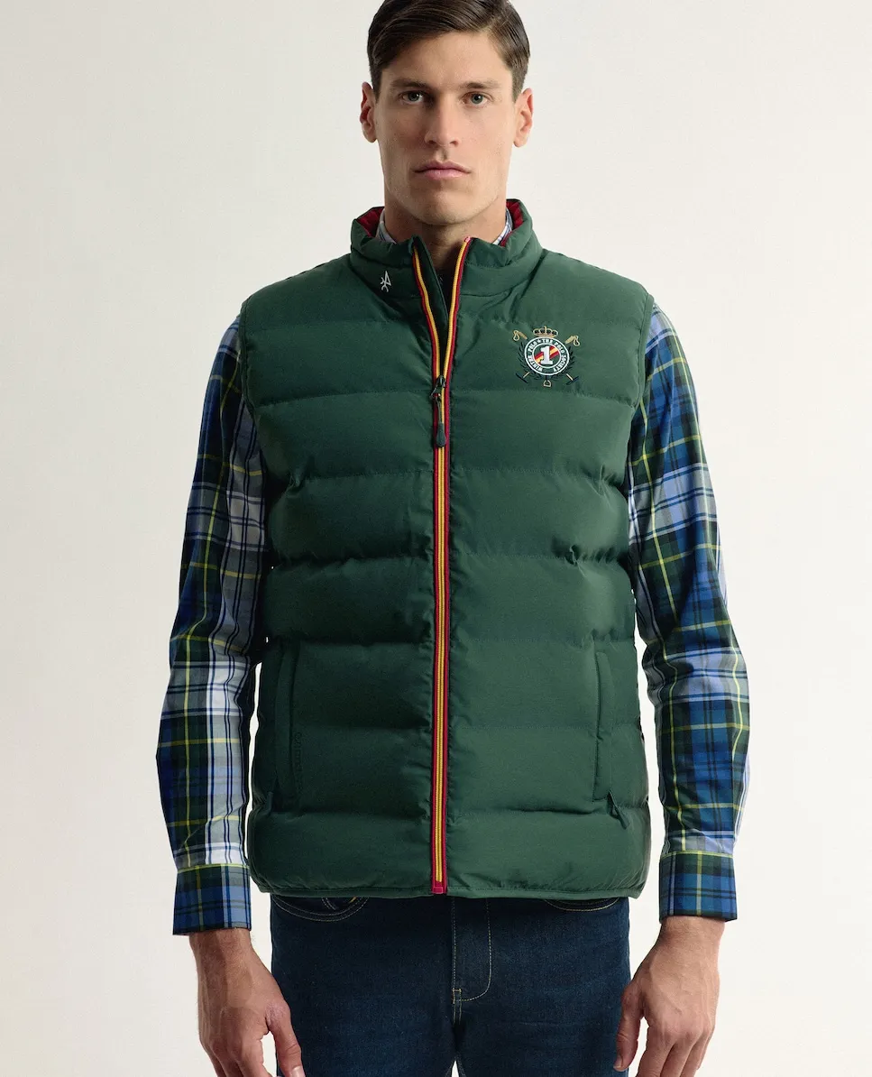 

Мужской стеганый жилет темно-зеленого цвета Valecuatro