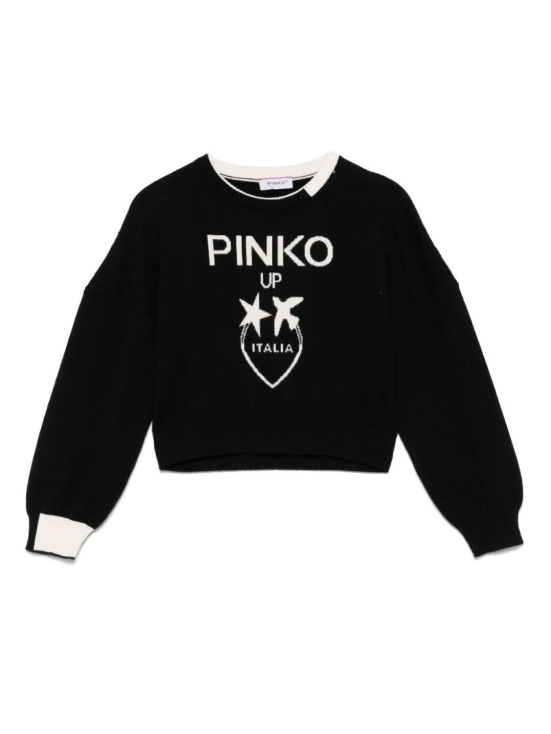 

Свитер Pinko Kids с мотивом Love Birds, черный