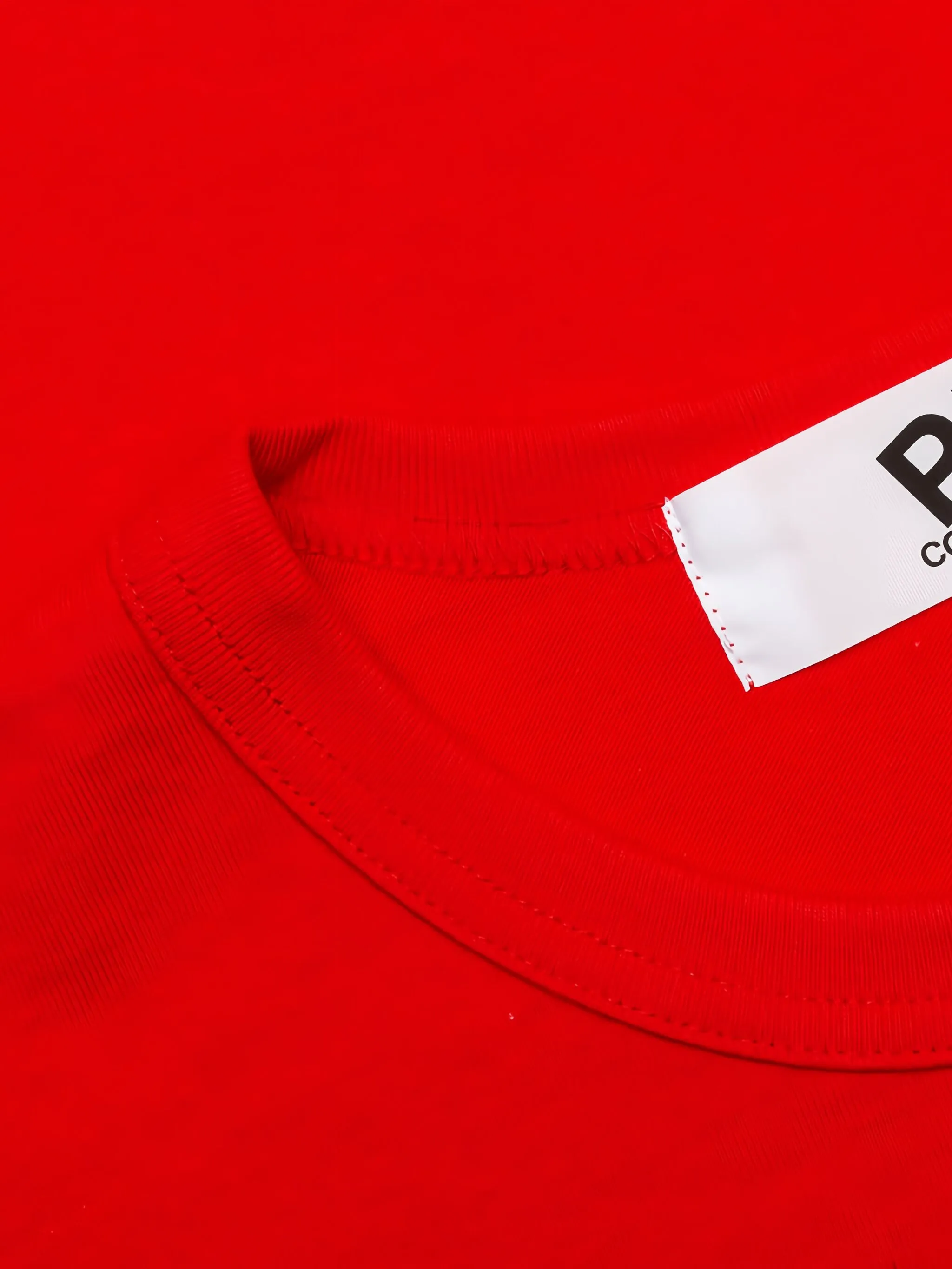 Футболка с вышитым логотипом Comme Des Garçons Play, красный — фото 3