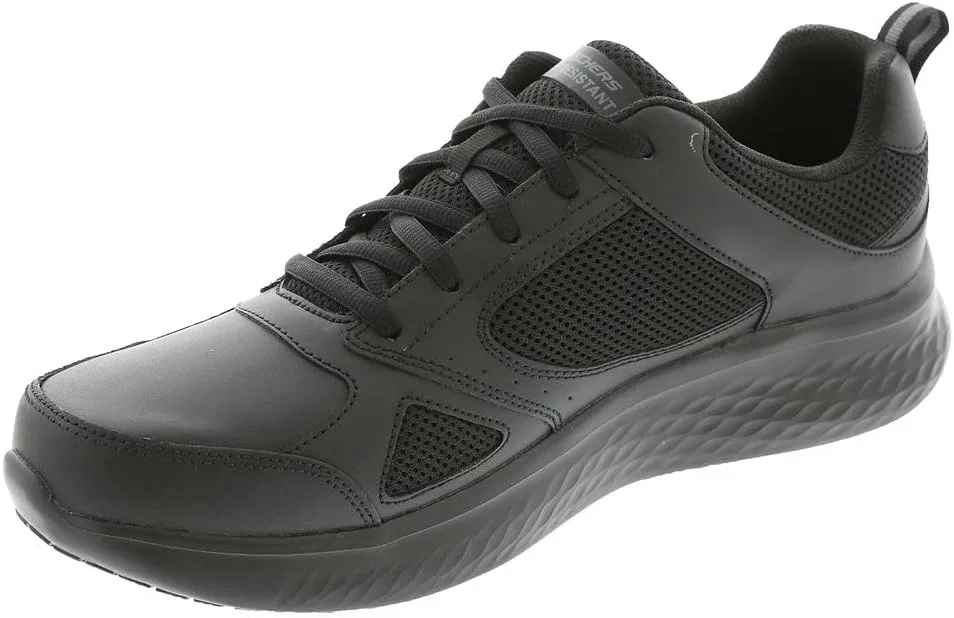 Мужские спортивные нескользящие кроссовки Skechers Skech-Lite Pro Skaut для работы в сфере общественного питания, Black — фото 4