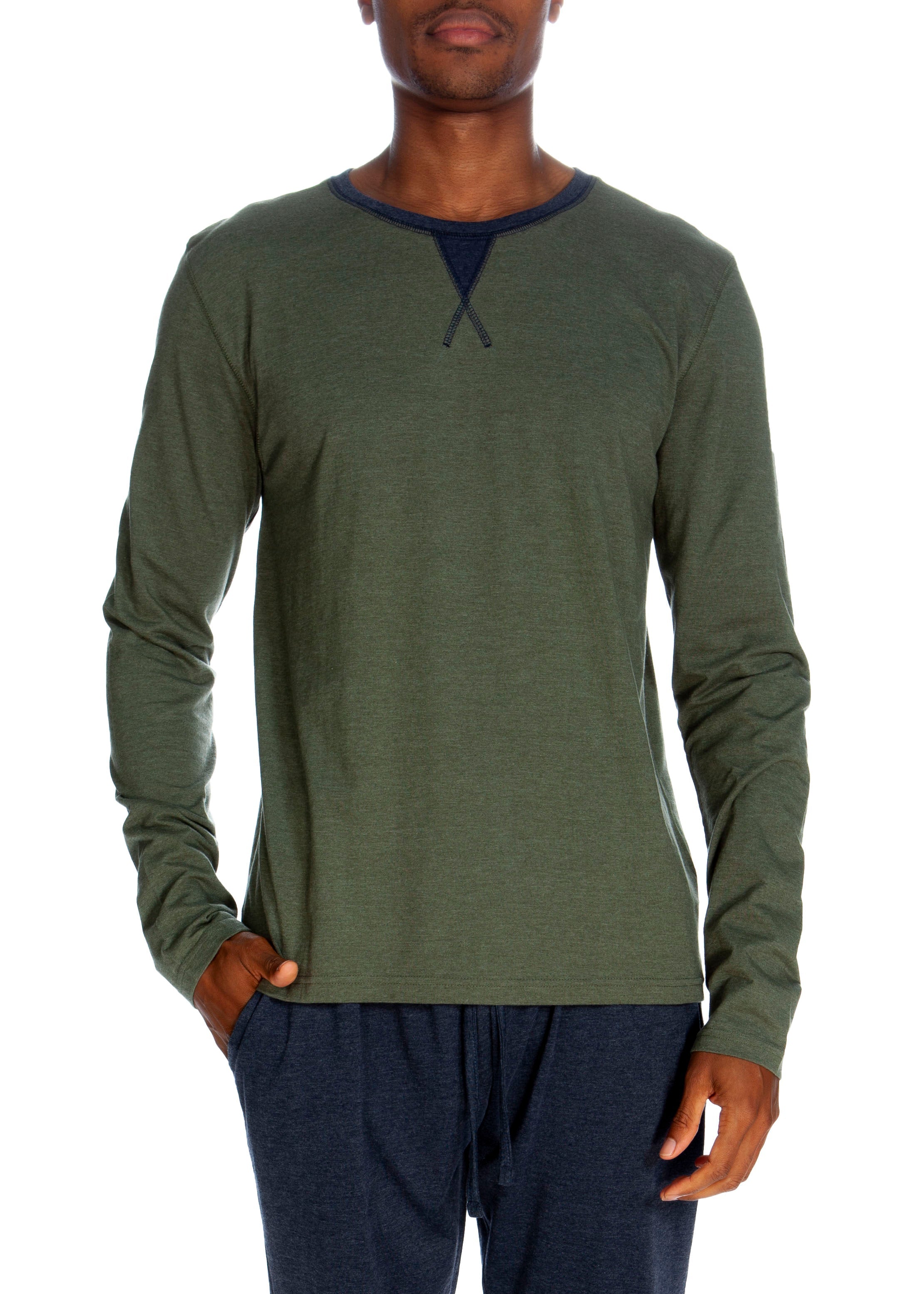 

Контрастный джемпер с длинными рукавами Unsimply Stitched, цвет heather green