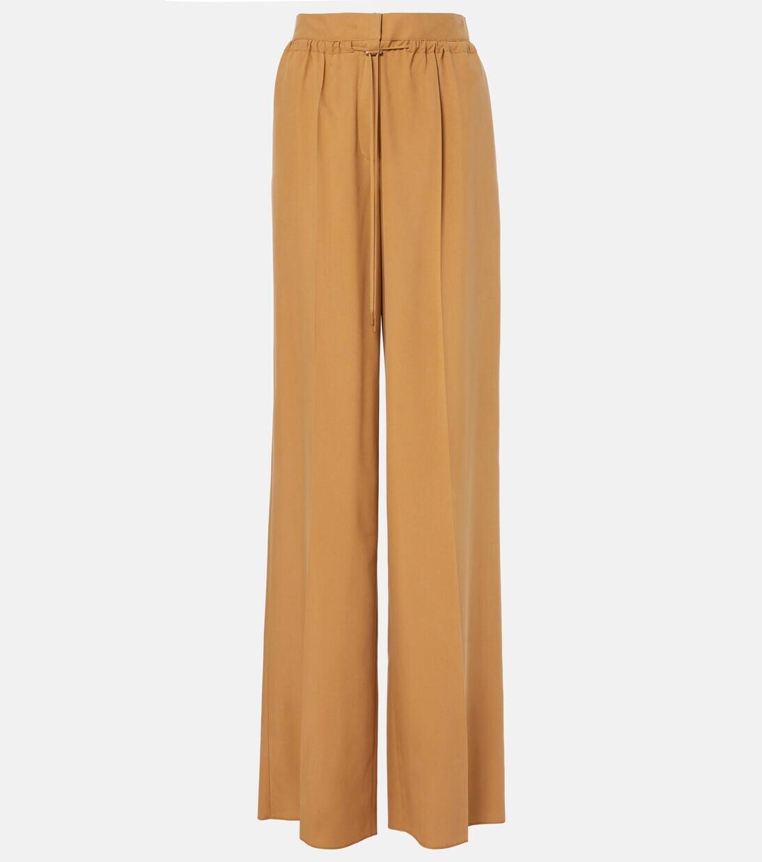 

Широкие брюки из шелка Грана Max Mara, цвет miele