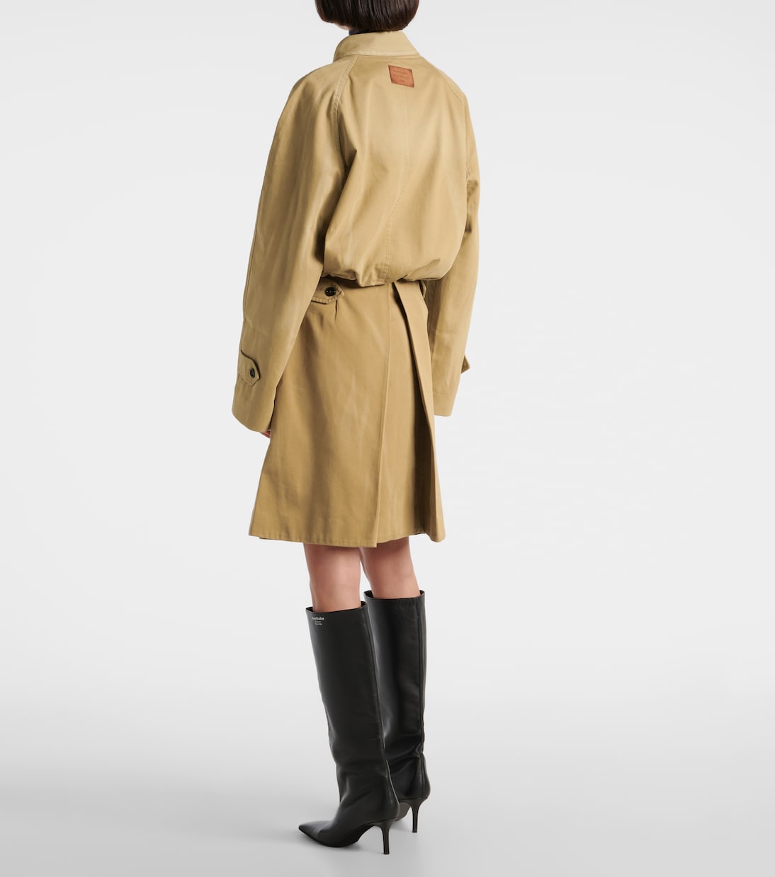 Юбка-запах из хлопкового твила Acne Studios, Faded Ochre — фото 3