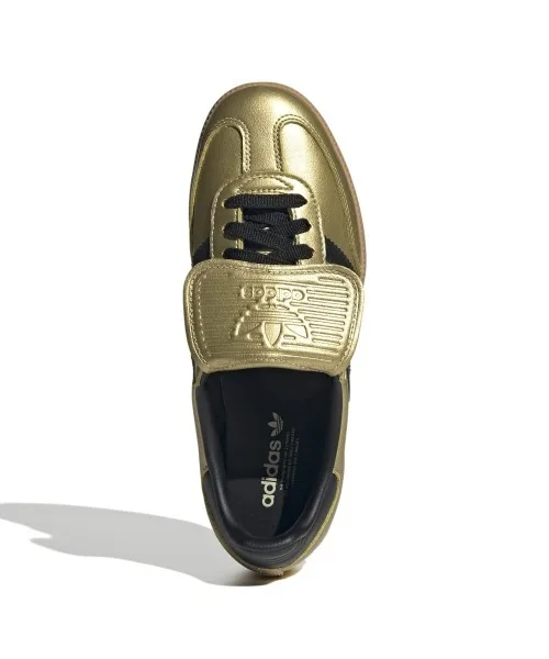 Унисекс кожаные кеды Samba LT adidas золотистые — фото 2