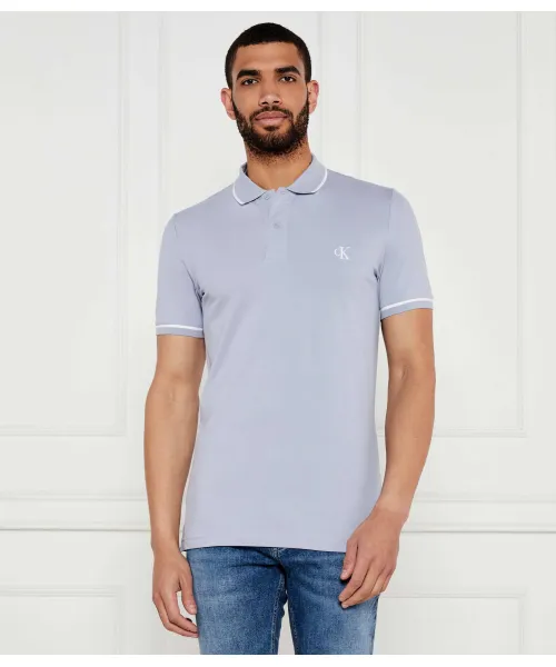 

Футболка поло Slim fit Calvin Klein Jeans, фиолетовый