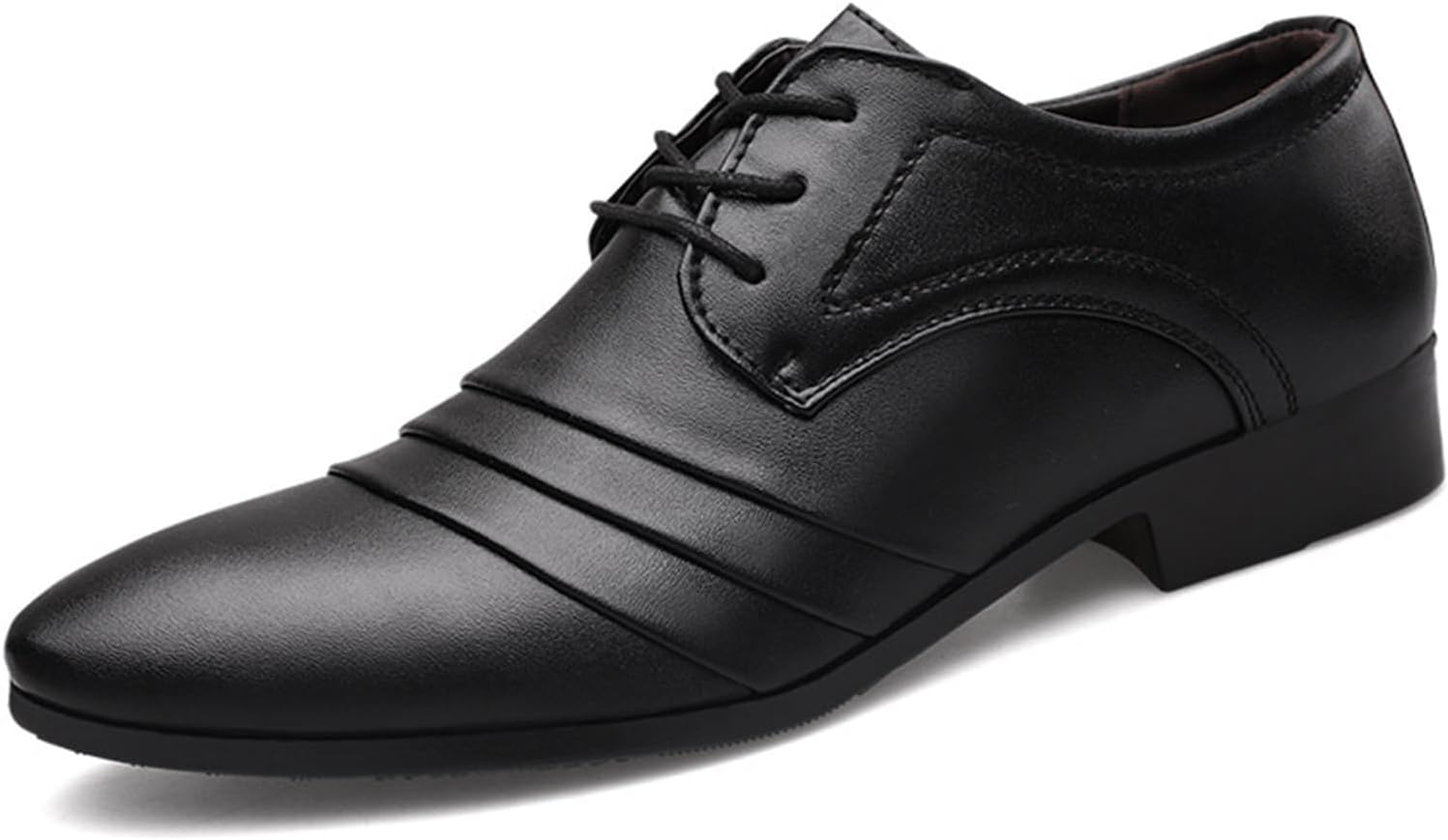 

Мужские современные кожаные оксфорды для делового и официального стиля, туфли на шнуровке для мужчин Lmgyzur, черный