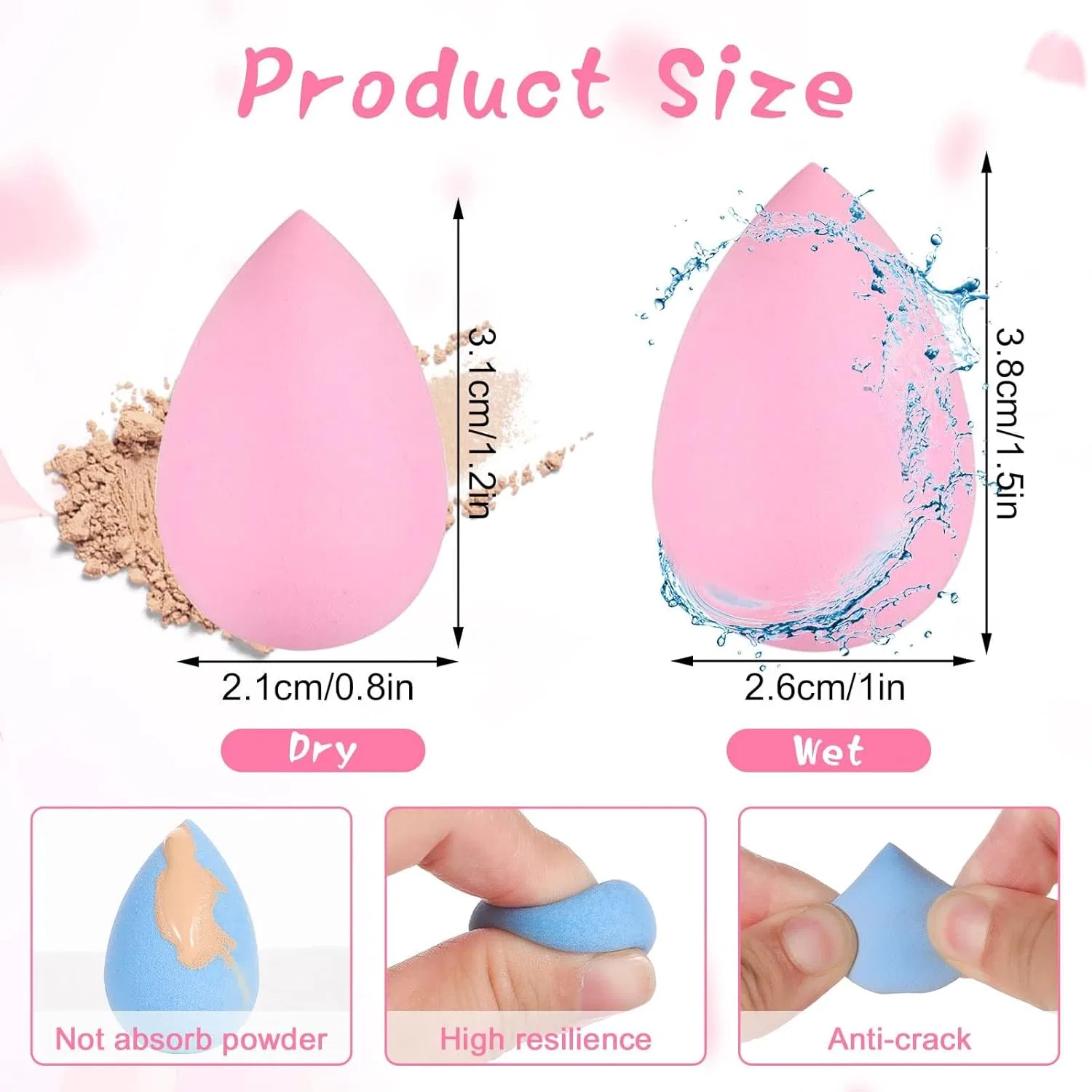Набор спонжей для макияжа Mini Beauty Blender, 40 штук Frizlryem — фото 2