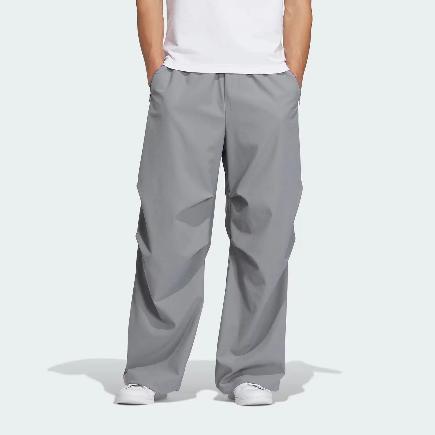 Мужские трикотажные спортивные штаны TOC серые Adidas Originals, серый — фото 2