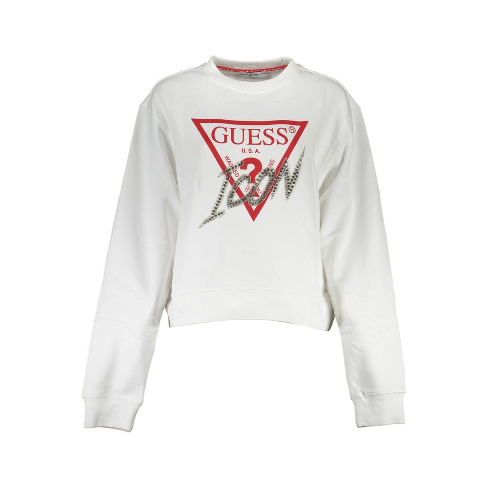 

Белый хлопковый свитер Guess Shoes