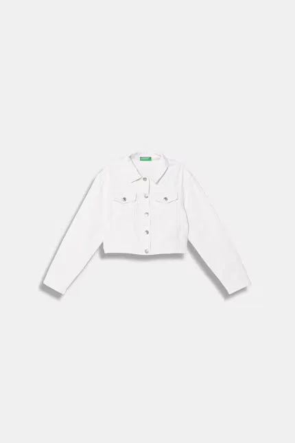 Куртка джинсовая короткая United Colors of Benetton, белый