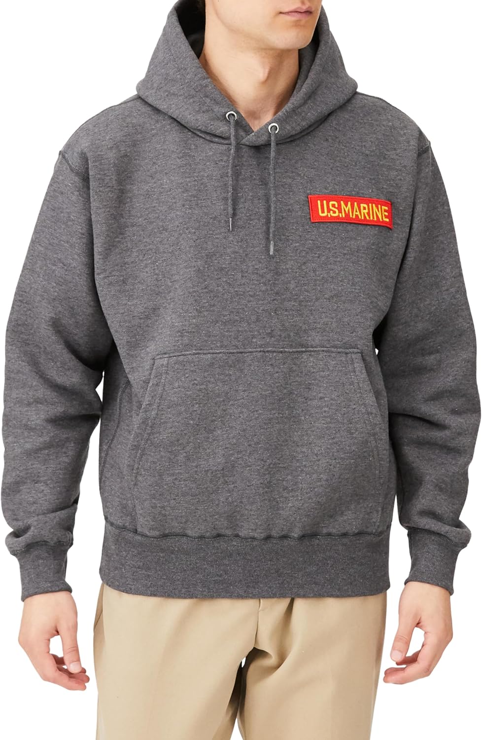 

Толстовка с капюшоном в стиле F, нашивка с гербом армии США, на флисовой подкладке, пуговицами, цвет угольно-серый F-Style