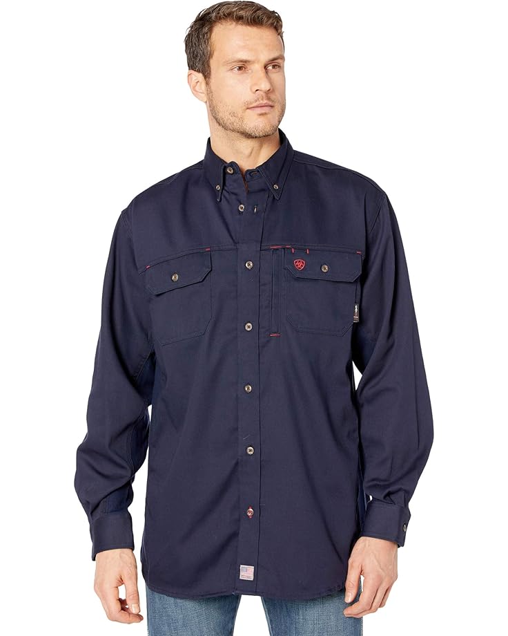 

Мужская рабочая рубашка с длинным рукавом Ariat Fr Solid Vent, Navy