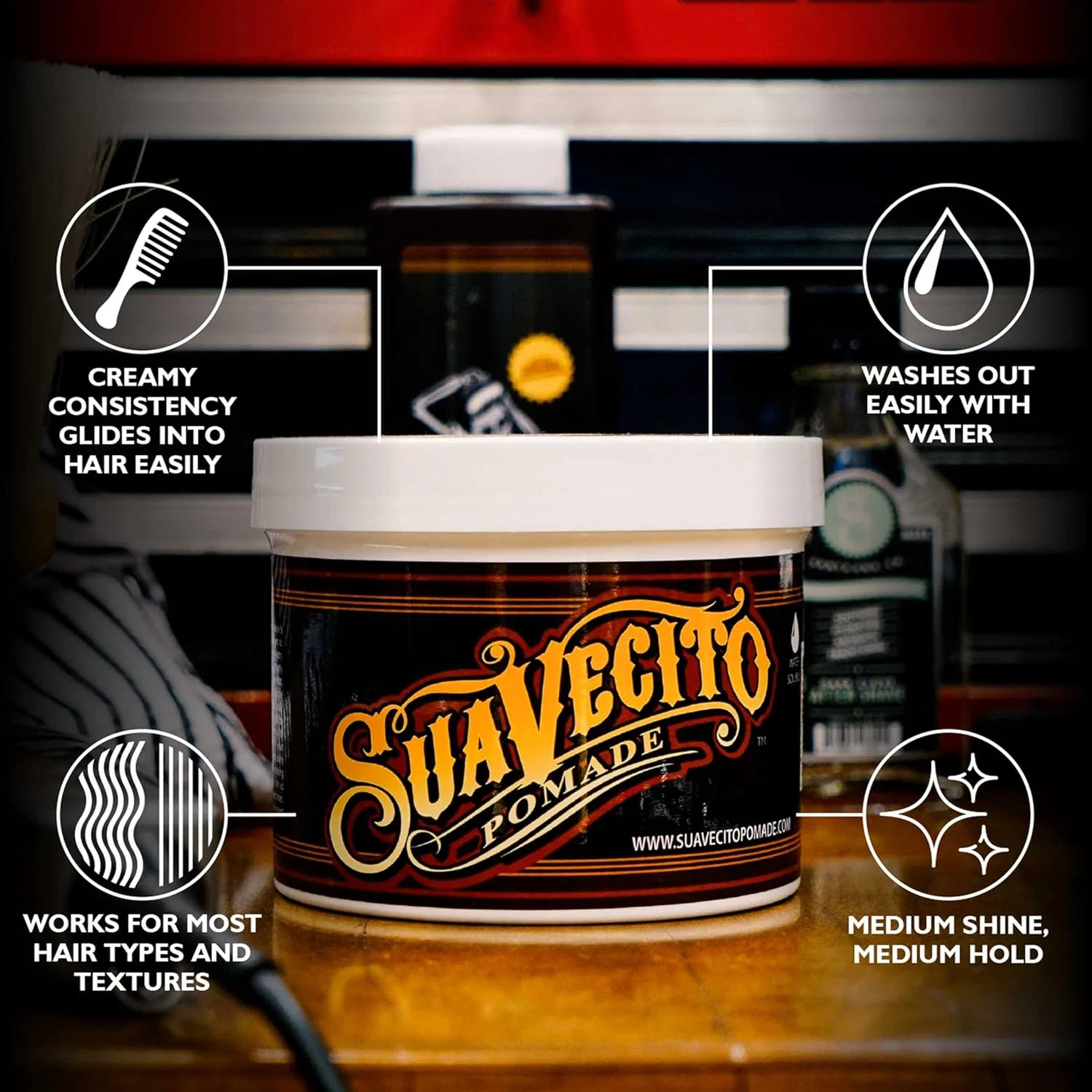 Помада для волос «Pomade» 32 унции от Suavecito Suavecito — фото 3