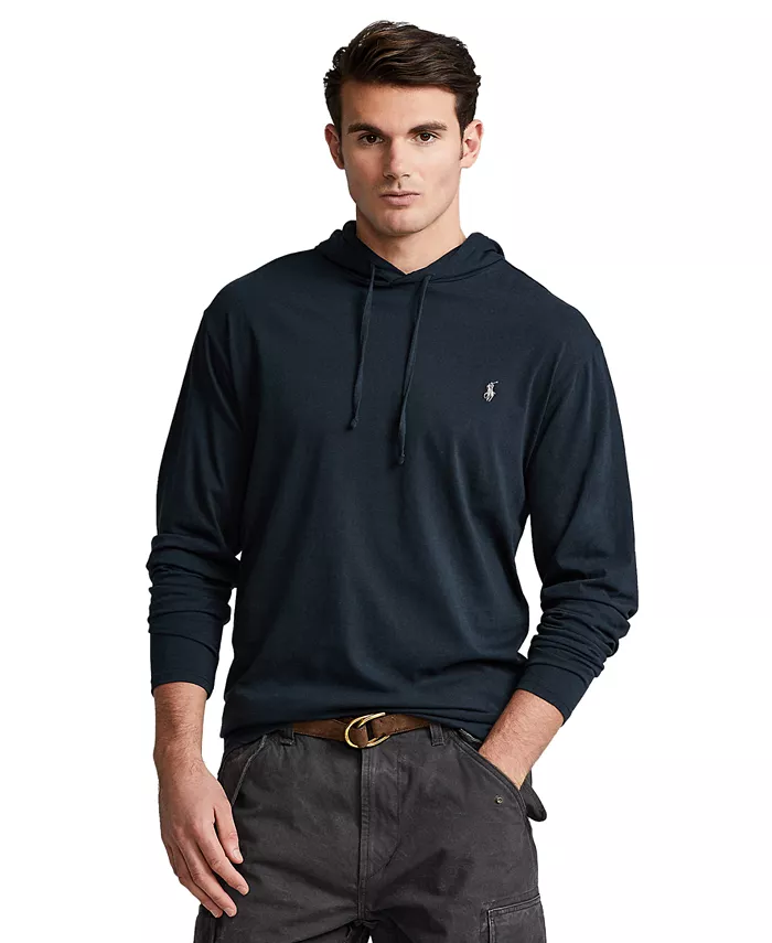 

Мужская толстовка с капюшоном Big & Tall из джерси Polo Ralph Lauren, черный