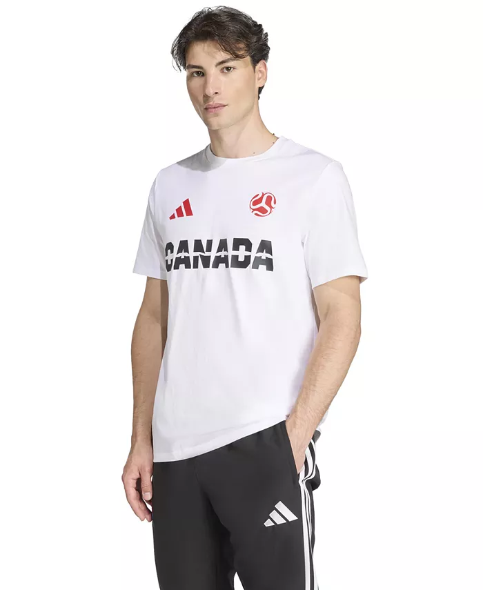 

Мужская футболка Canada с круглым вырезом Adidas, белый