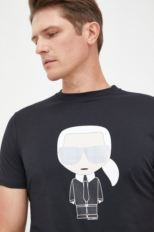 

Хлопковая футболка 500251.755071 Karl Lagerfeld, черный