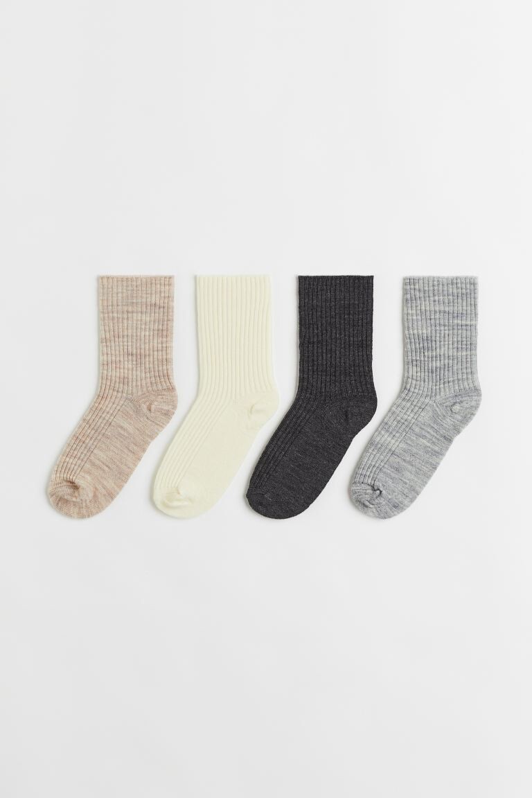 

Комплект из 4 носков из смесовой шерсти H&M