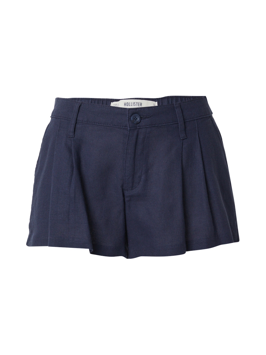 

Широкие брюки со складками спереди HOLLISTER, темно-синий