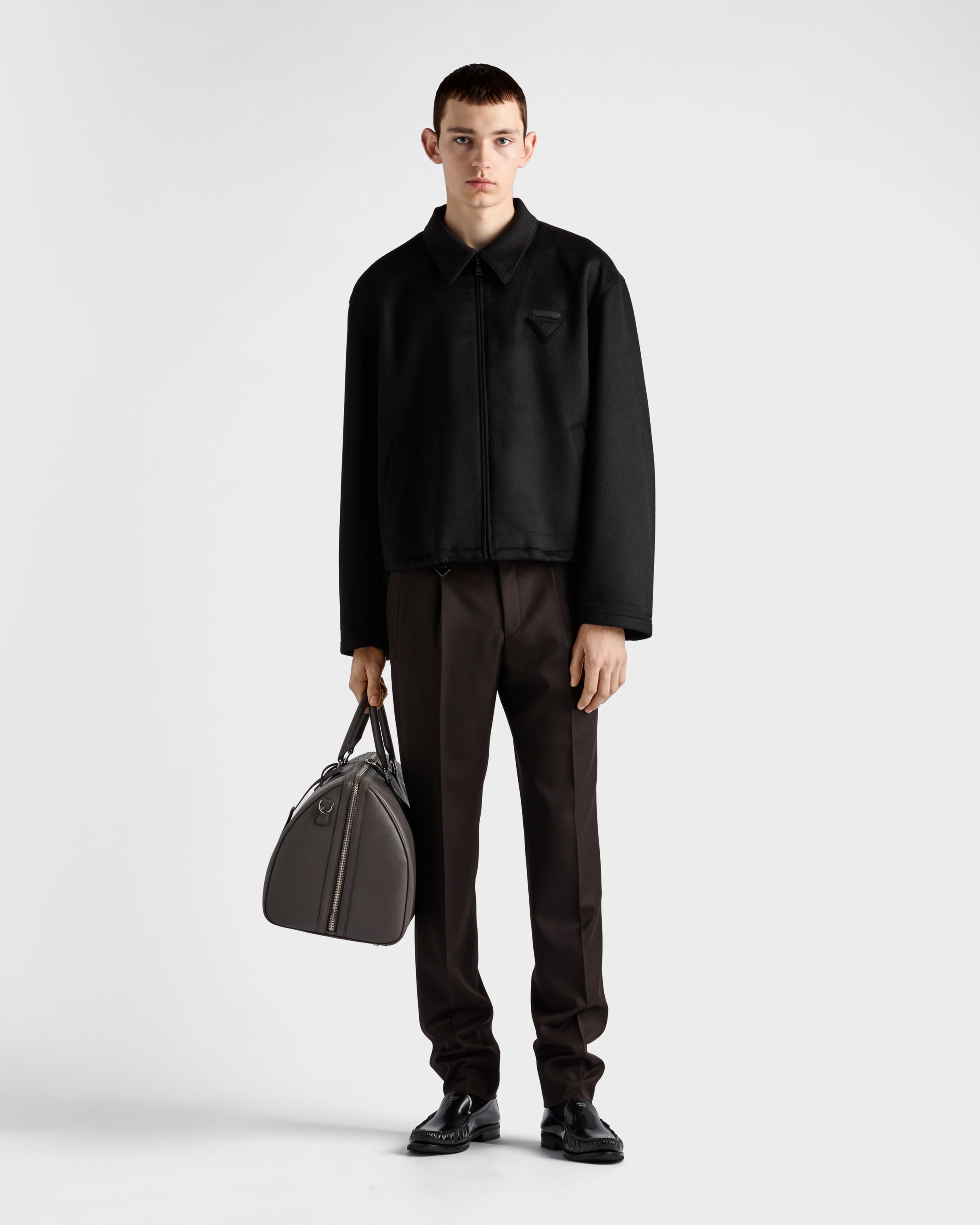 Блузон из шерсти и кашемира Prada, черный — фото 2
