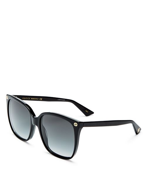 

Квадратные солнцезащитные очки, 57 мм Gucci, цвет Black