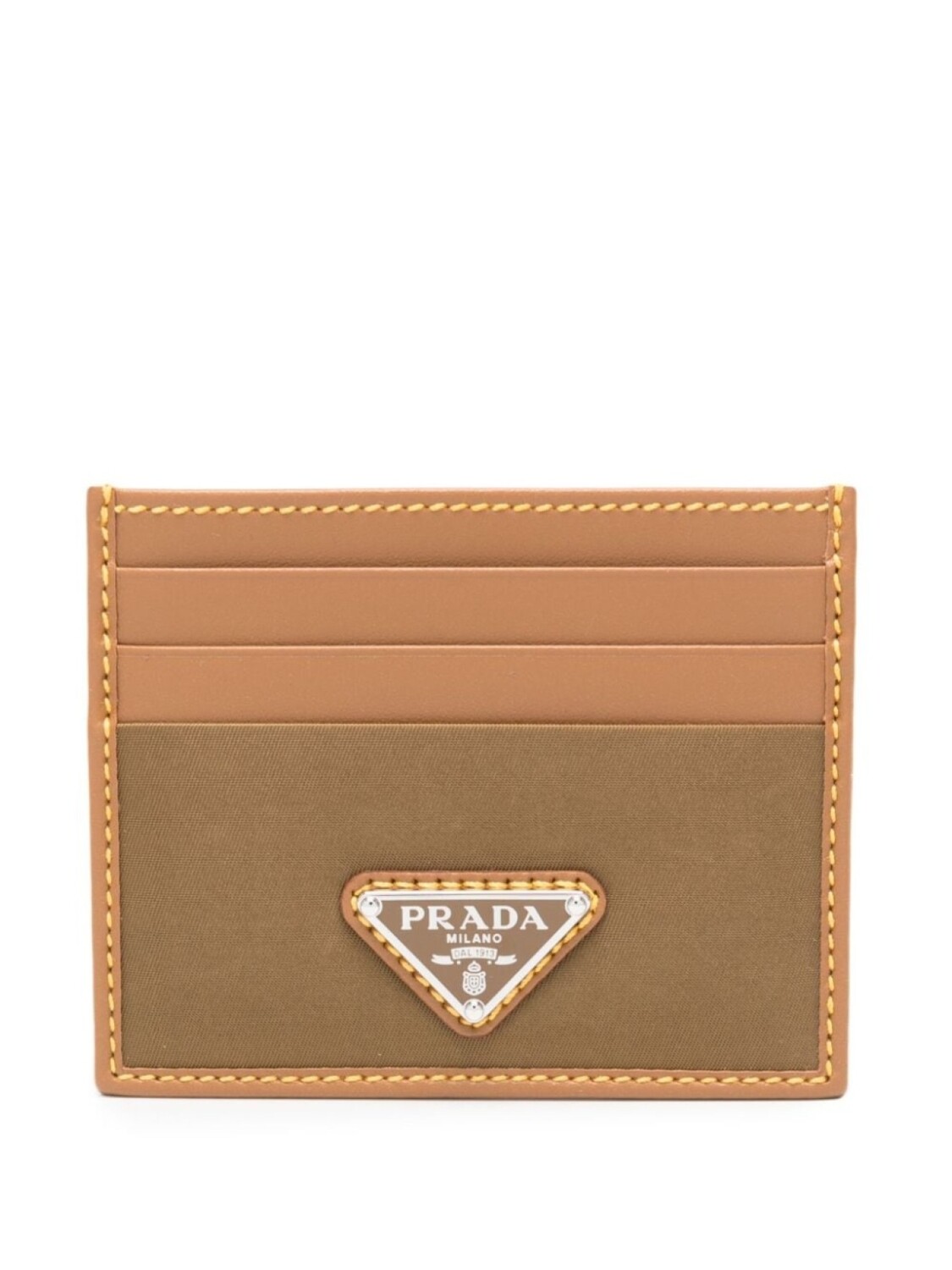 

Prada картхолдер с логотипом, коричневый