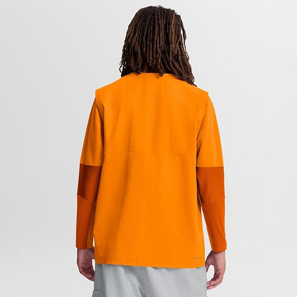 Мужская ветровка tennessee orange tennessee volunteers dugout dri-fit с длинным рукавом и четвертью молнии Nike — фото 3
