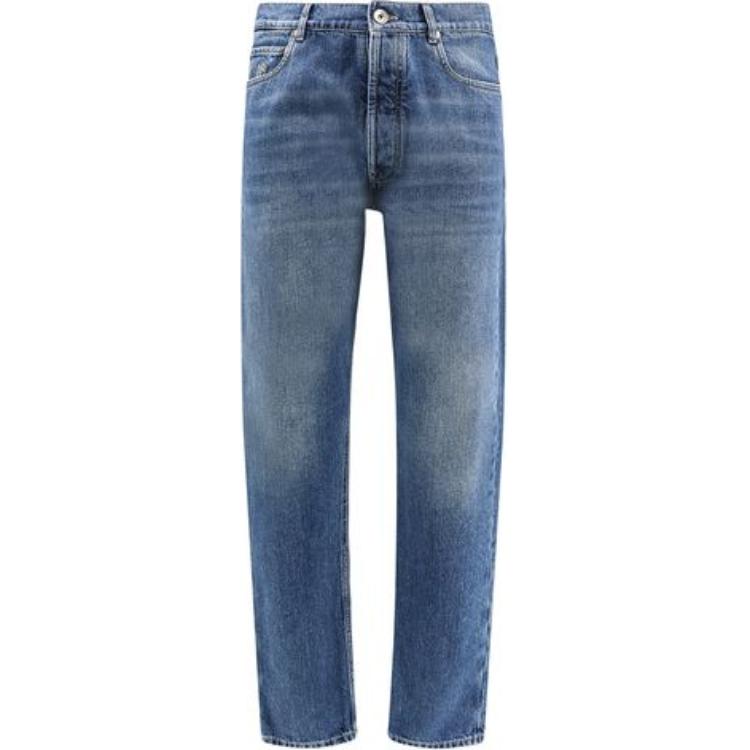 

Джинсы Mid-Rise с зауженным кроем Brunello Cucinelli, синий