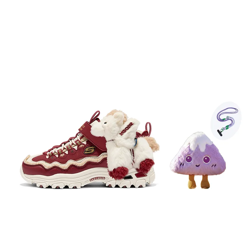 Skechers Kids D'lites anti kick устойчивые к истиранию термо низкие кроссовки для подростков красные