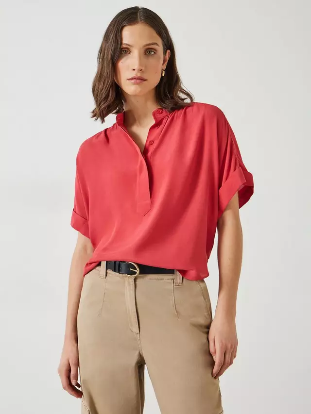

Блуза HUSH Anika Short Sleeve, цвет dark red