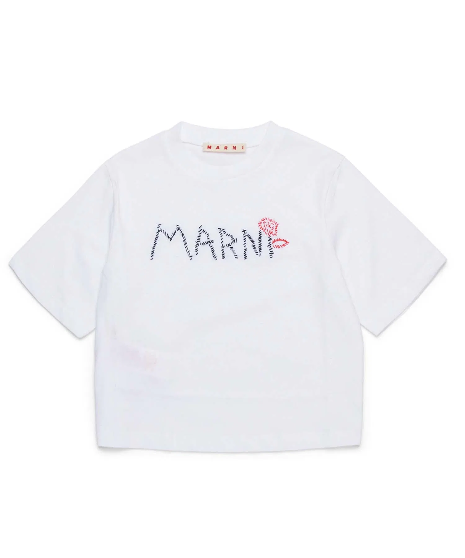 Женская футболка с логотипом MARNI детская белая — фото 2