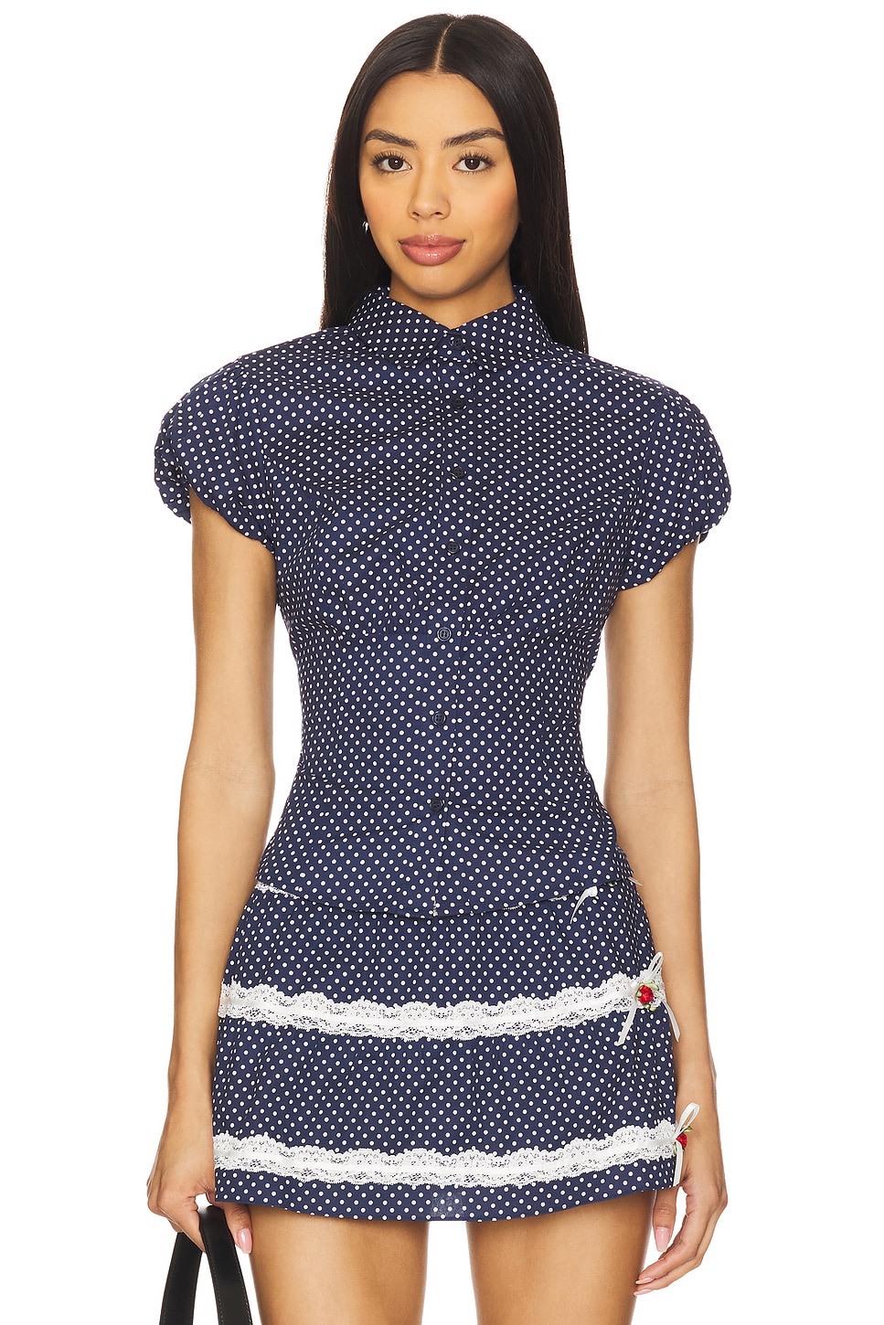 

Топ Liana Guizio, navy & white