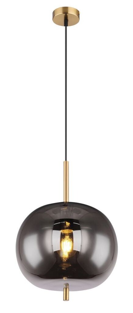 

Подвесной светильник Globo Lighting, светлый металл цвета латуни, матовый, стекло, черный ПВХ-кабель, высота может быть укорочена, ø: 300 мм, В: 1200 мм, без 1x E27 60 Вт 230 В., серебро