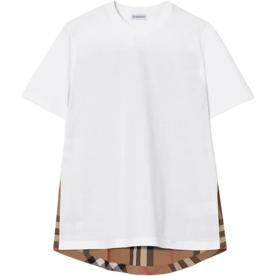 Футболка Burberry, женская, белый, повседневная