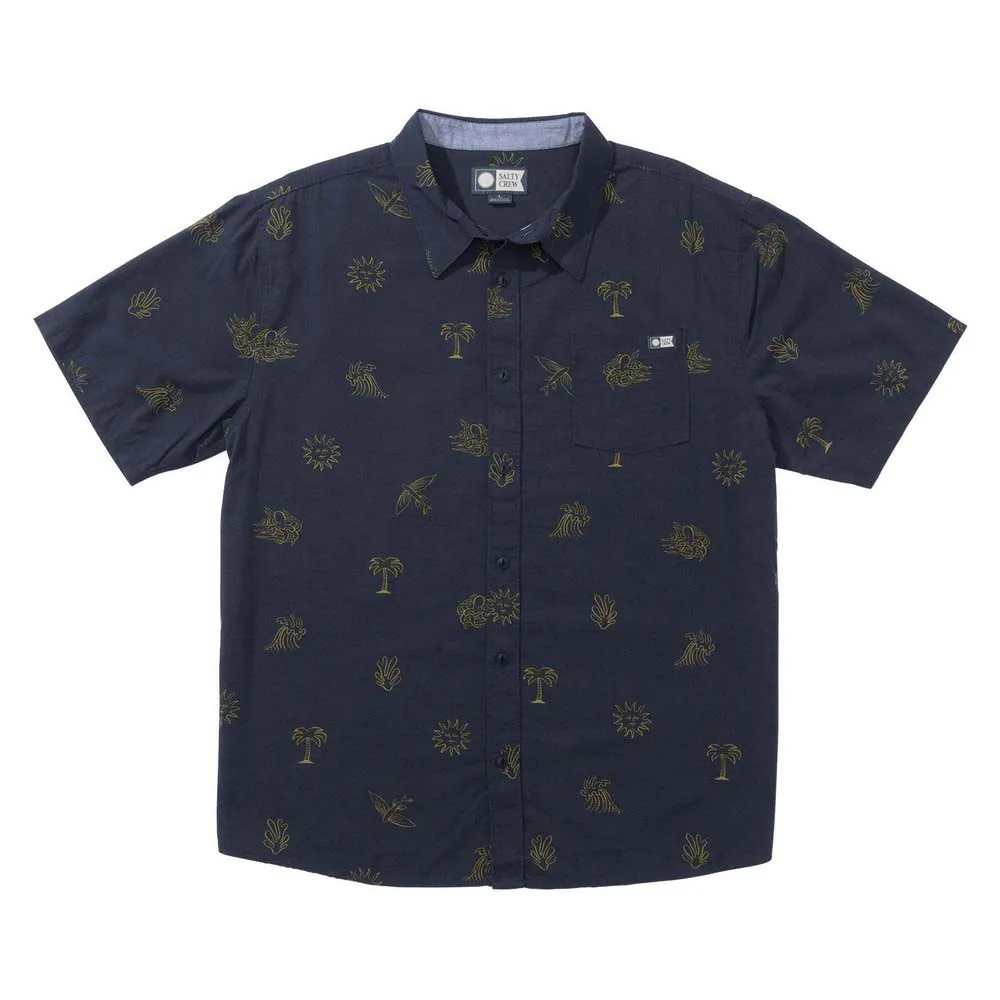

Рубашка с коротким рукавом Salty Crew Good vibes woven, синий