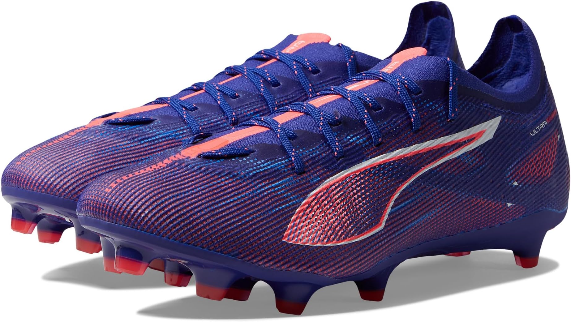

Кроссовки PUMA Ultra 5 Pro Firm, Artificial Ground Soccer Cleats, цвет Lapis Lazuli/PUMA White/Sunset Glow