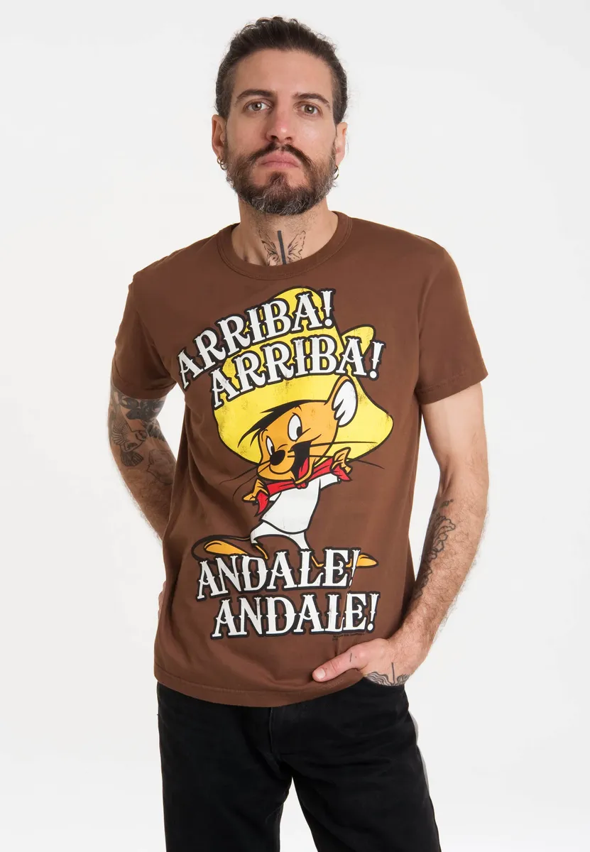 

Футболка Logoshirt "Looney Tunes - Speedy Gonzales", с лицензионным принтом, коричневый