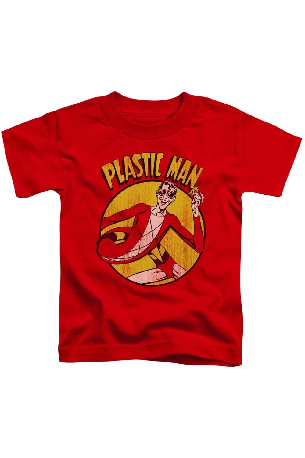

Футболка с коротким рукавом DC Comics Plastic Man для детей Gildan, красный