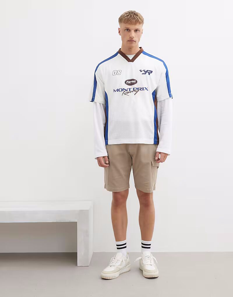 

Шорты-карго River Island Regular fit цвета Stone - легкие