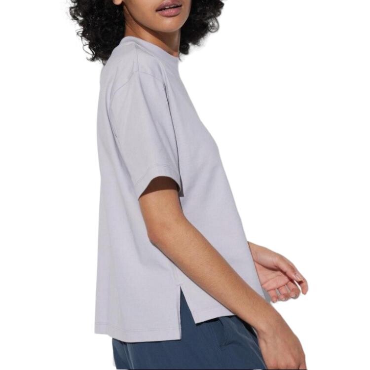 Футболка женская светло-серая Uniqlo — фото 3