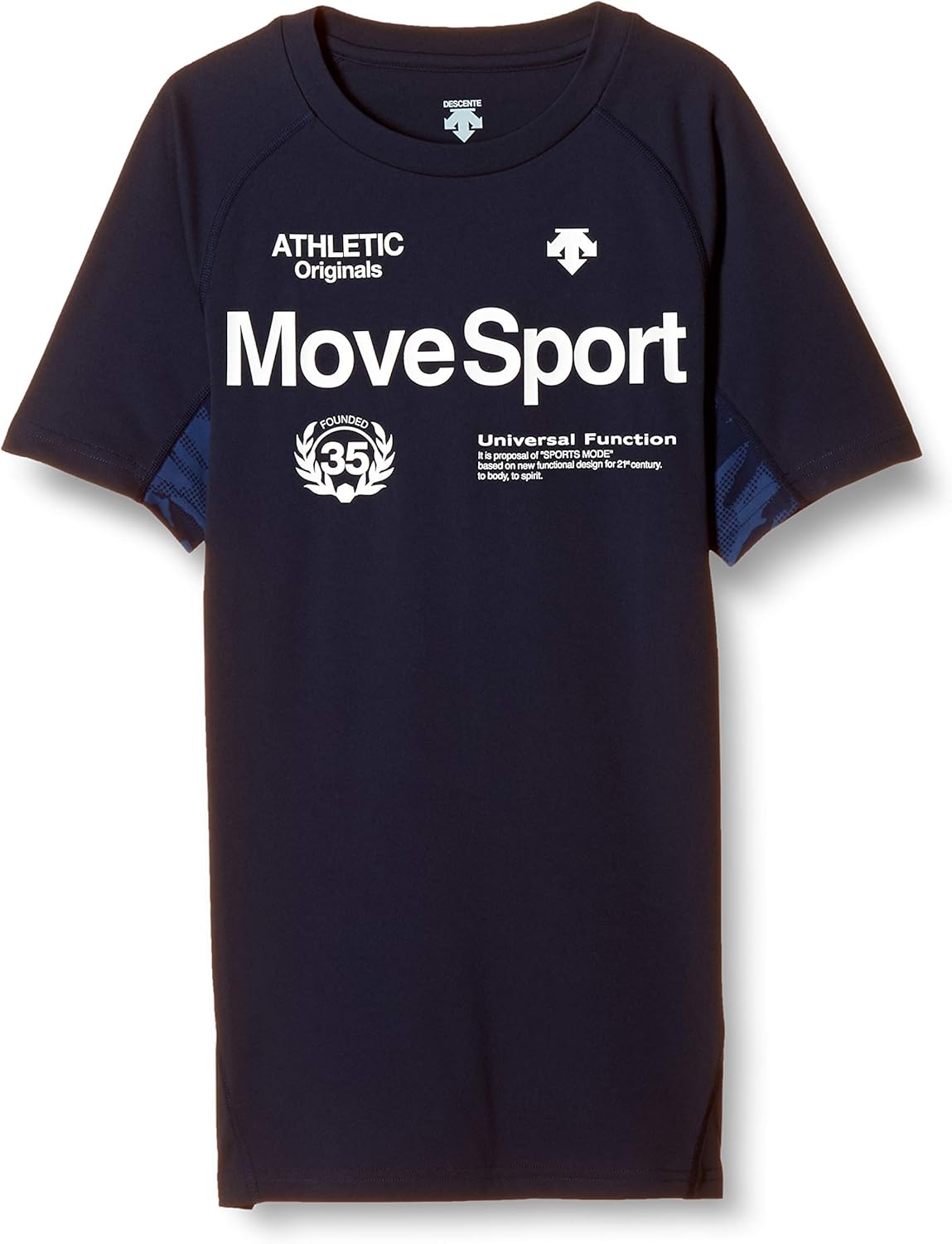 

Мужская облегающая футболка с коротким рукавом Move Sports Descente, темно-синий